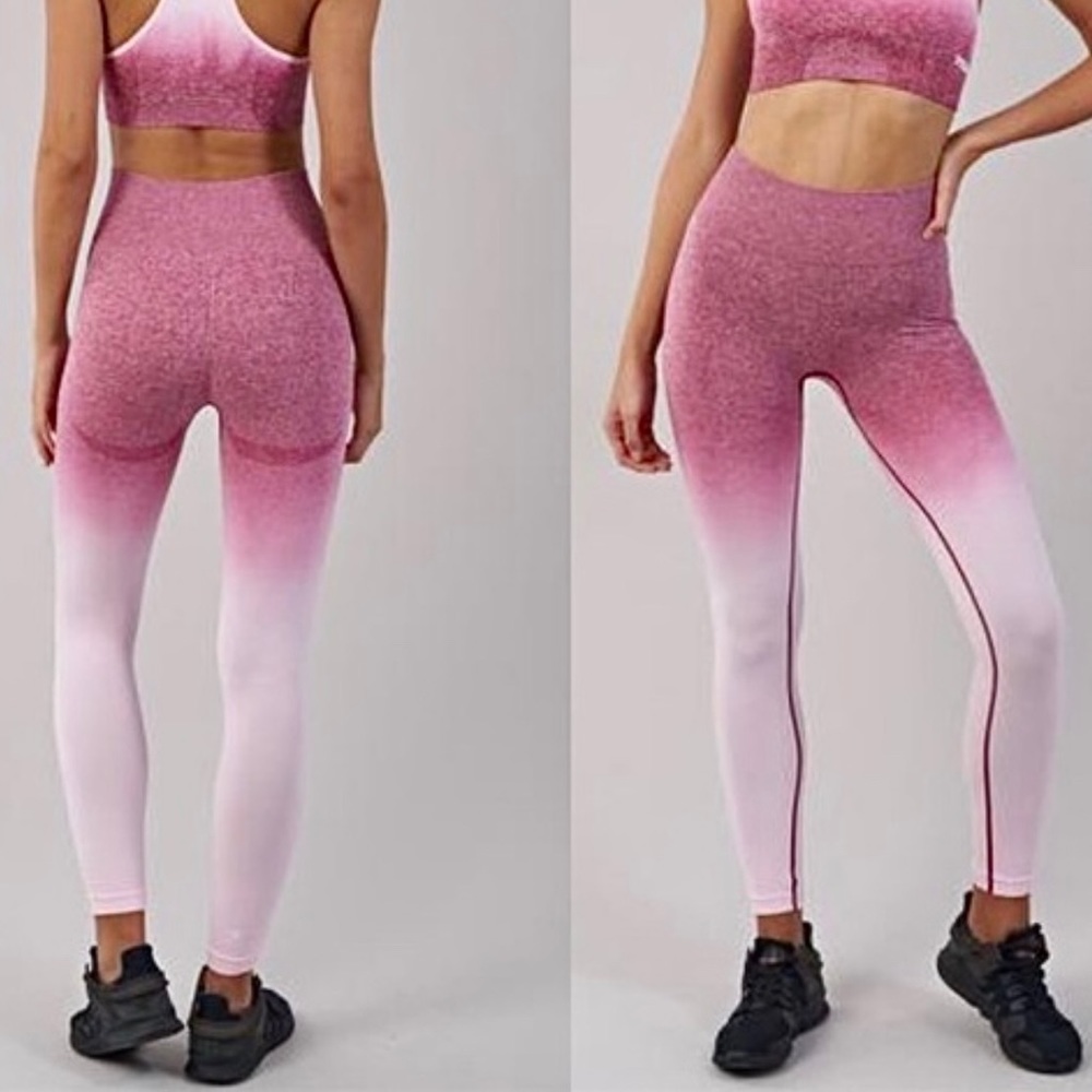 Gymshark Pink Ombre Seamless Leggings SMALL